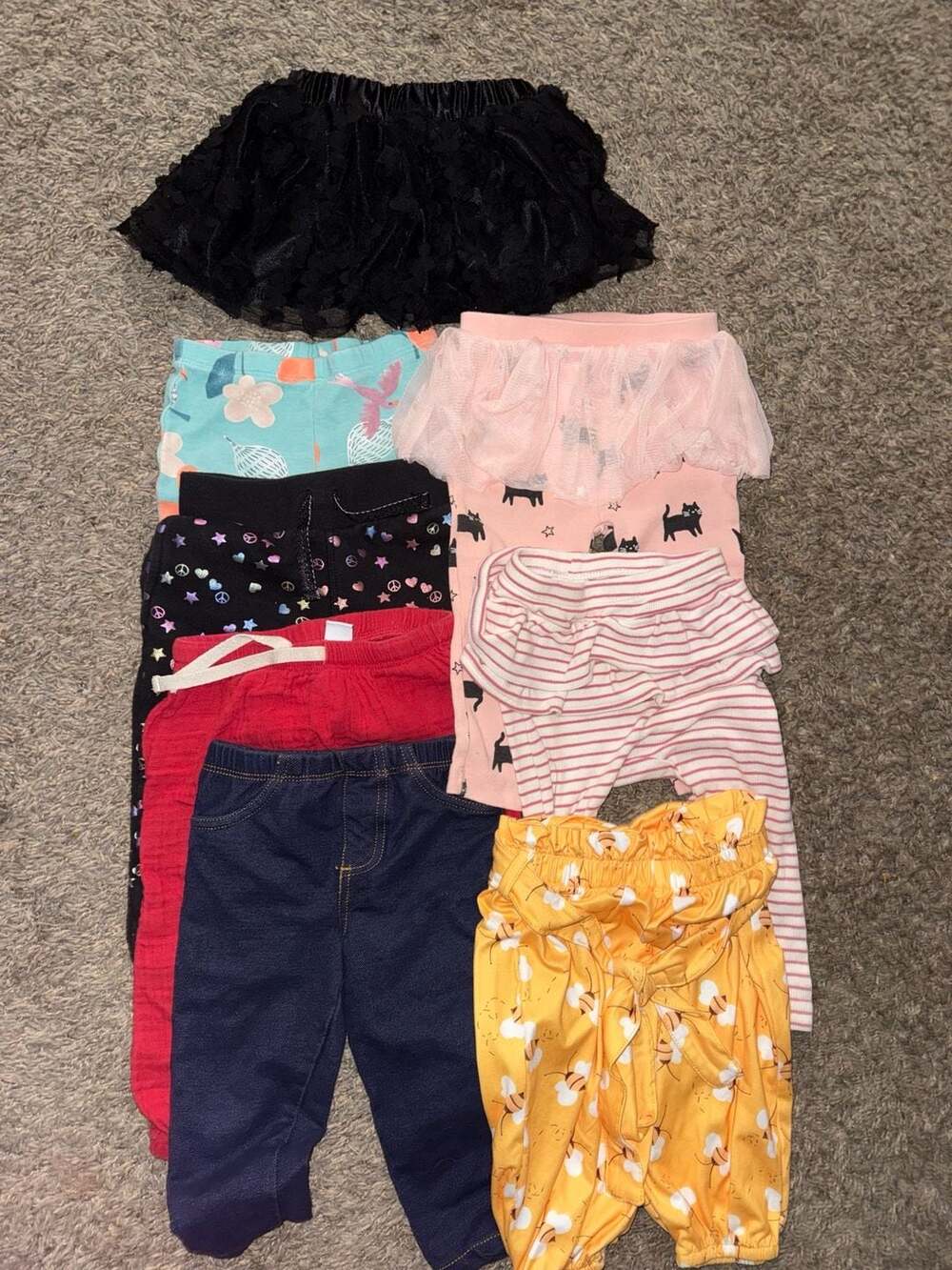 Baby Girl Pants Skirt Set Bundle Assorted Patterns  12Months